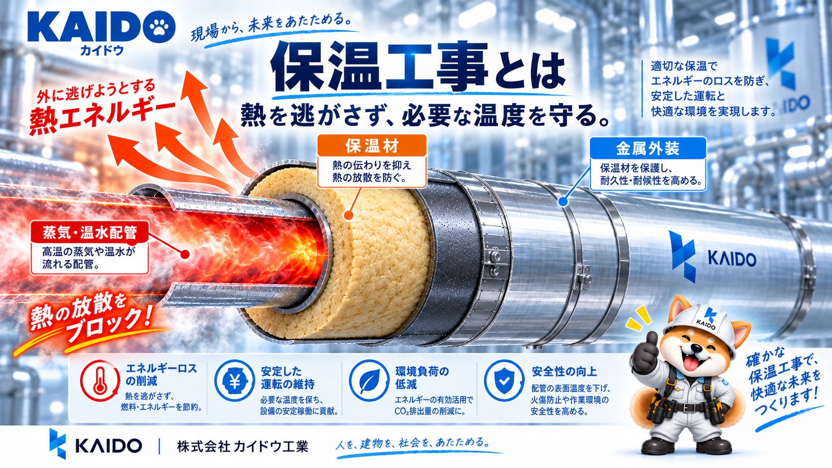 保温工事とは｜札幌のカイドウ工業